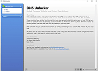 Captura de tela do DNS Unlocker