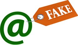 e-mails de phishing falsos de empresas de telefonia