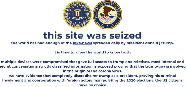 imagen del sitio web pirateado