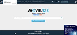 Movies 123 Ads Screenshot