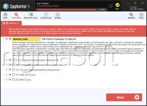 PUP.Perfect Keylogger screenshot