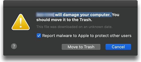приложение повредит ваш компьютер