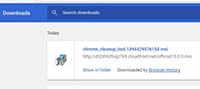 'Get the Chrome Cleanup Tool' Pop-Ups Screenshot