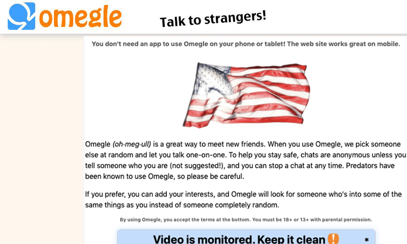 Omegle american chat
