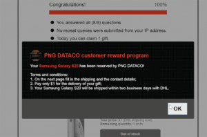 'Peaschsecureus.com' Pop-Up Scam screenshot