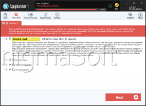 PUP.Office Cyber Alert screenshot