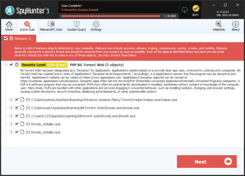 PUP.Bit Torrent Web screenshot