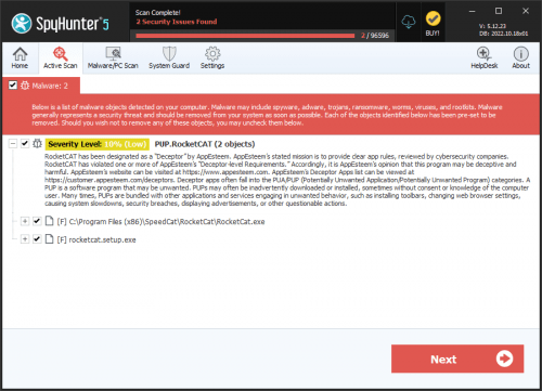 PUP.RocketCAT screenshot