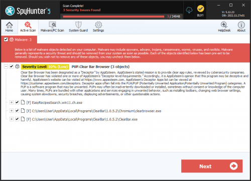 PUP.Clear Bar Browser screenshot