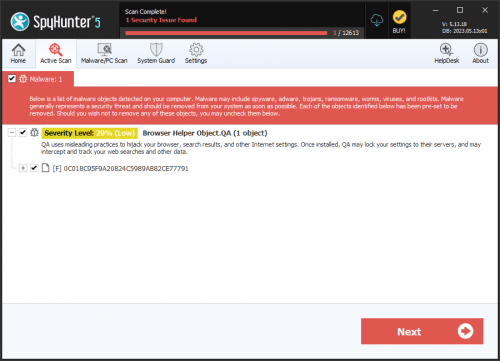 Browser Helper Object.QA screenshot