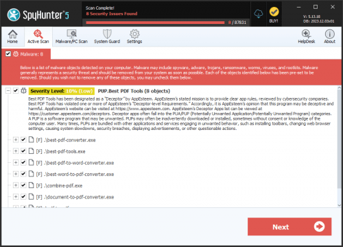 PUP.Best PDF Tools screenshot