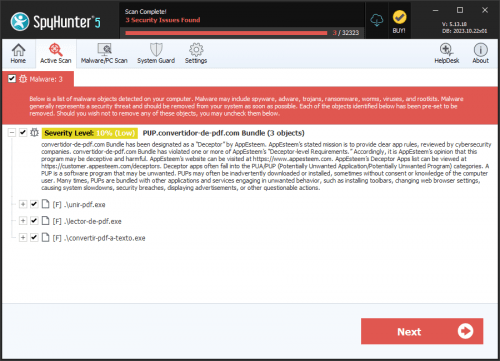 PUP.convertidor-de-pdf.com Bundle screenshot