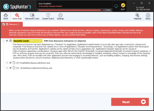 PUP.Free Resource Extractor screenshot