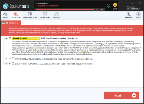 PUP.Free Video Converter screenshot