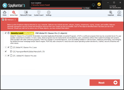 PUP.Global PC Cleaner Pro screenshot