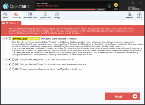 PUP.Zaxar Game Browser screenshot