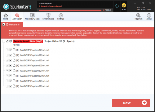 Trojan.Clicker.VB screenshot