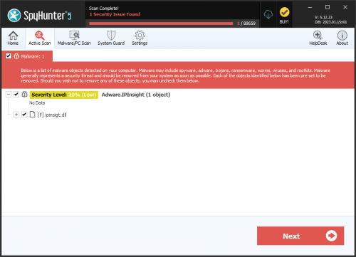 Adware.IPInsight screenshot