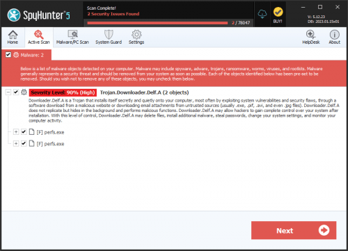 Trojan.Downloader.Delf.A screenshot