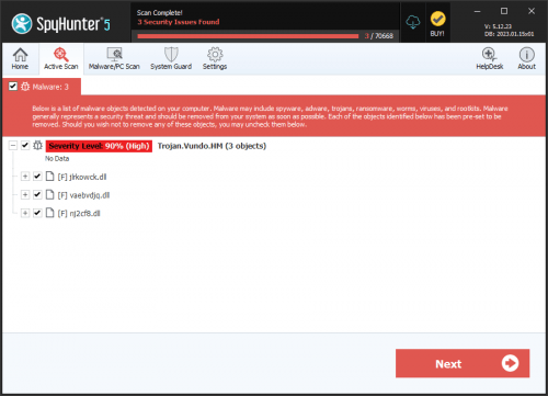 Trojan.Vundo.HM screenshot