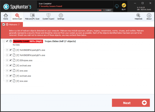 Trojan.Clicker.Delf screenshot