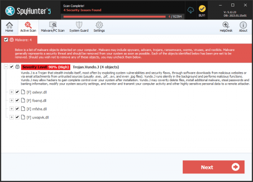 Trojan.Vundo.J screenshot