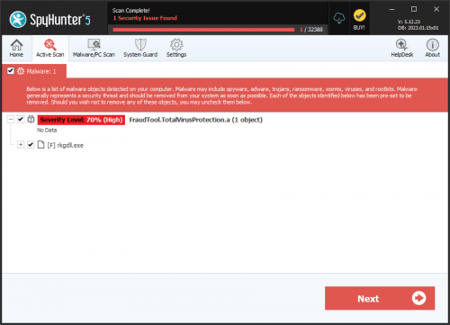 FraudTool.TotalVirusProtection.a screenshot