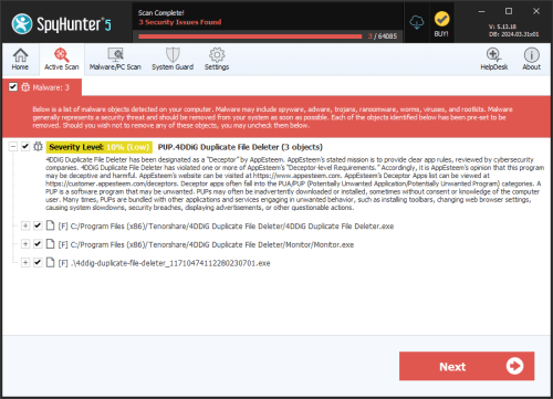 PUP.4DDiG Duplicate File Deleter screenshot