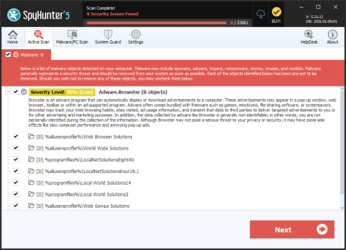 Adware.Browster screenshot
