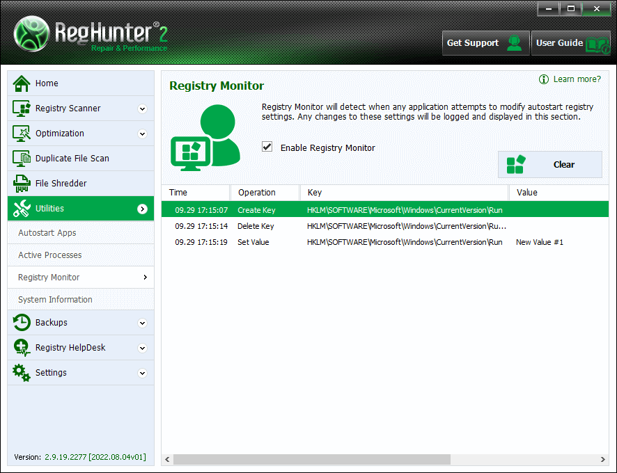 Reghunter RegHunter - Increase Privacy Protection and Help Optimize Your System